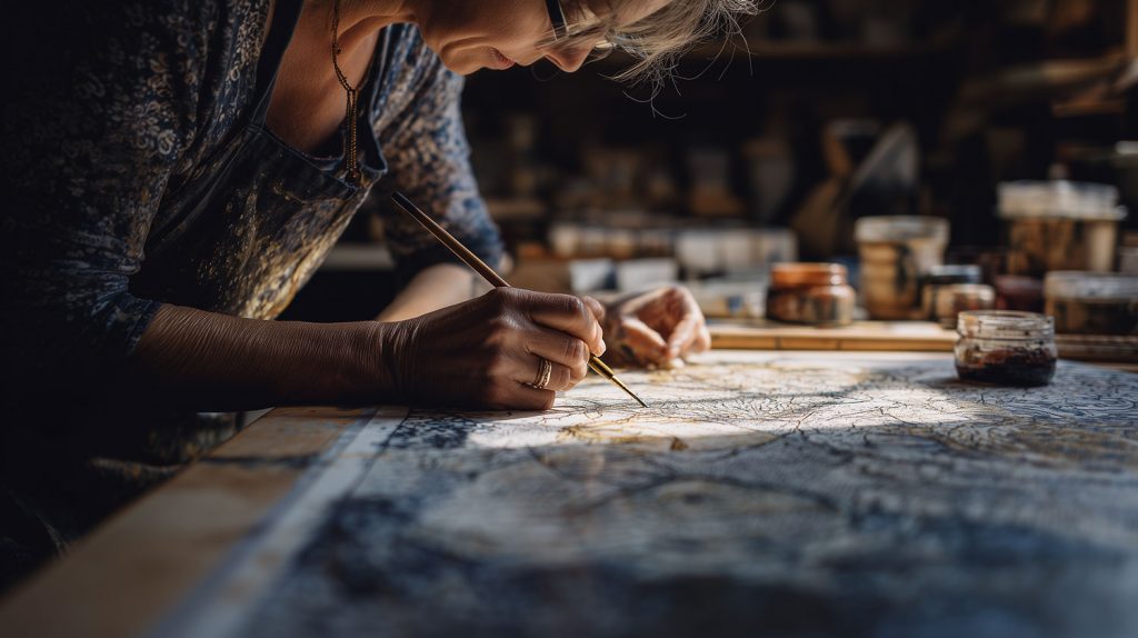 Behind-the-scenes documentary photography for artists documenting creative work